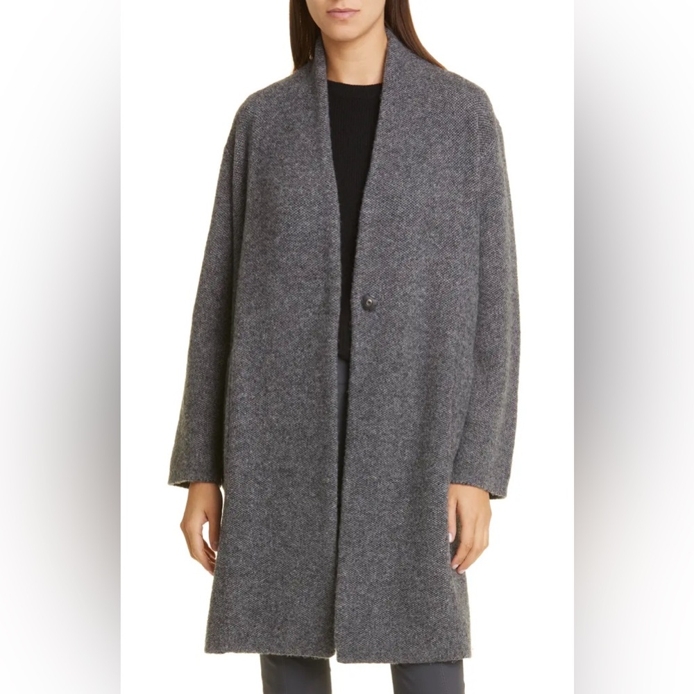 Vince Bouclé Cardigan Coat, made from a textured wool and alpaca blend